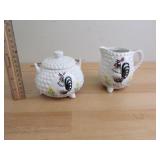TIlso Japan Rooster Cream and Sugar Dish