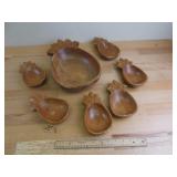 Pineapple Wood MCM Salad Dish Set