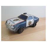 Battery Operated Vintage Tin Police Car Toy