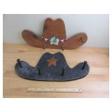 2 Hat Racks Western Cowboy Hat Style