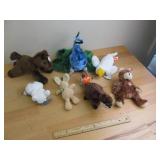 Plush Peacock and other wild animals toys