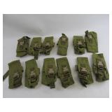 Lot 12 Green Military Ammuntion Magazine Pouches