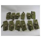 Lot 12 Green Military Ammuntion Magazine Pouches