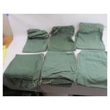 Lot of 6 Military Laundry Duffel Bags OD Green