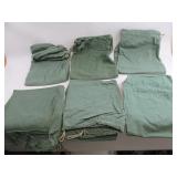 Lot of 6 Military Laundry Duffel Bags OD Green