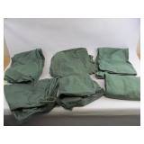 Lot of 6 Military Laundry Duffel Bags OD Green