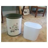 Metal Waste Basket Garbage Pail Bin Can +