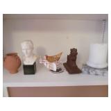 Roman Bust and Bookends and More Lot