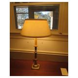 Brass Table Lamp w/ Sperm Whale Finial