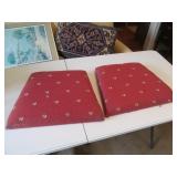 2 Rooster Chair Seat Cushions