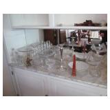Lot of Glass Cake Plates and More