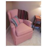 Pink Arm Chair - Comfy Guest Room Chair