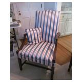 Antique Wood Lolling Armchair Chippendale