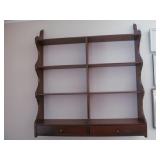 Dovetailed Wood Knicknack China Shelf Queen Anne