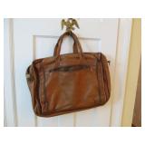 Distressed Leather Satchel or Messenger Bag