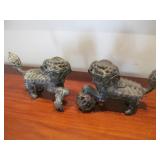 Brass Chinese Fu Dogs Scultures Statues