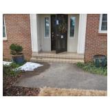 2 Large Blue Flower Pot Planters