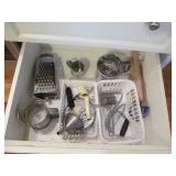 Kitchen Drawer Lot - Sifters, Graters, Etc