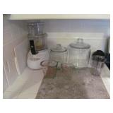 Food Processor, Canister, Measuring Cups Lot