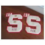 Letterman Jacket Letters Red and White