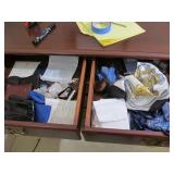 2 Drawers from Dresser Contents Silk Hankies etc