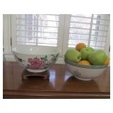 2 Fruit Bowls (One has a large crack)