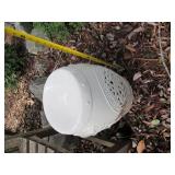 Mid Century Ceramic Garden Stool Asian White