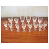 Crystal Cordial and Licquer Glasses