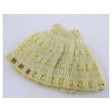 Vintage Yellow Homemade Barbie Doll Dress