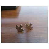 Tested for 14K Gold Bird Earrings
