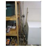 Fishing Rods, Reels, Net Lot
