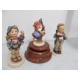 Deichert Music Box and 2 Hummels Figurines