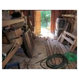 Animal Crates and Contents of Front Half of Shed