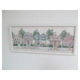 Needlepoint Townhouse Rowhouse Picture