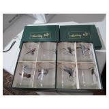 Bishop's Birds 8 Lowball Drinking Glasses