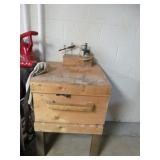 Soldering Bench and Contents and Gloves