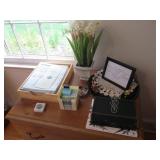 Contents of Top of File Cabinet Paperweights etc