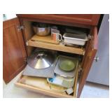Contents of Lower Left Kitchen Cabinet Lot