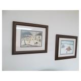 Two Queena Stovall Folk Art Prints