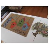 Welcome Birdhouse Mat and Tree Decor