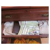Sweaters, Linens, Dresser Drawers Lot