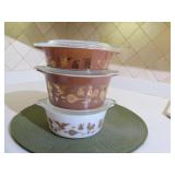 Pyrex Early America 1962 Baking Dishes w/ Lids