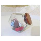 Jar Full of Keychains etc
