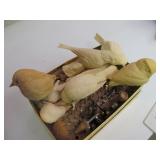 Handcarved Birds and Rotary Tool Bits Lot
