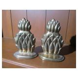 Brass Pineapple Bookends