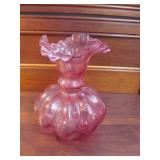 Fenton? Art Glass Cranberry Vase