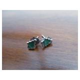 Sterling Silver Christmas Tree Earrings
