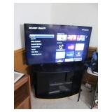 48' Smart TV, TV Stand, and DVD Player