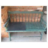 Green Wood Outdoor Bench 42 1/2' Wide