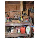 Weedeater and Other Contents of Shed Shelf